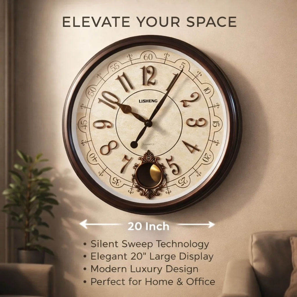 LISHENG リシェング　置時計　アンティーク/クラシック調 Original LISHENG 20-inch imported pendulum clock – Decor And More