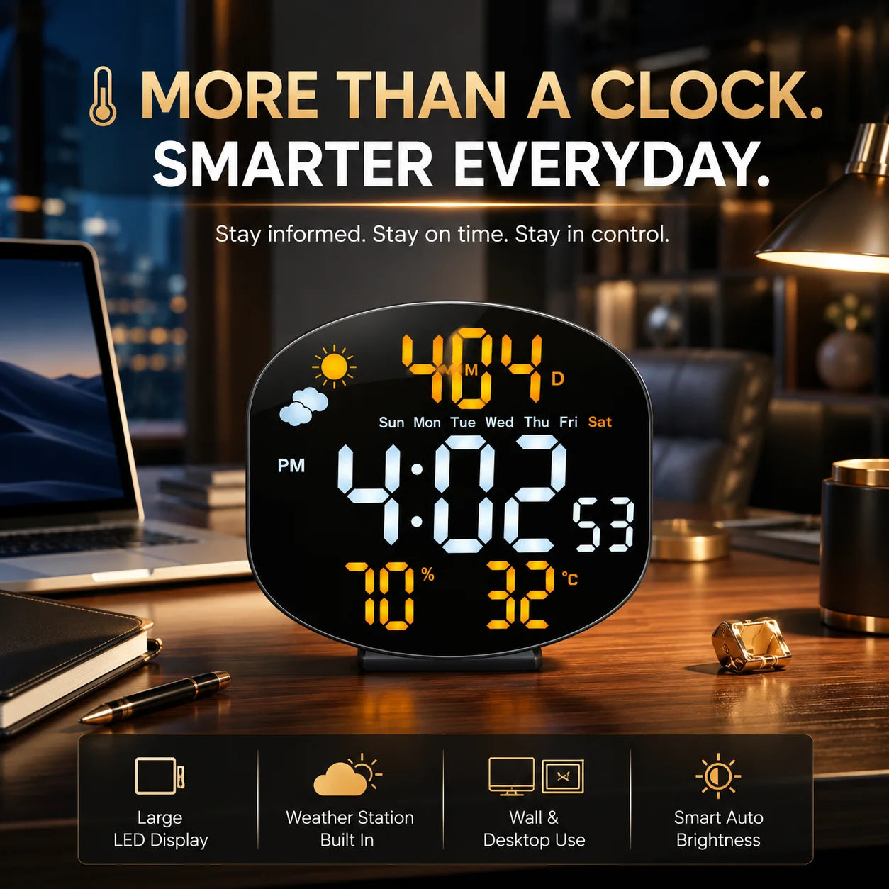 Digital Clock | Weather Station | with Humidity/Temp