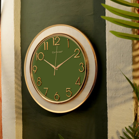 Modern Luxury Wall Clock | Two-Tone Color, 15"| Silent Sweep, 3D Digits