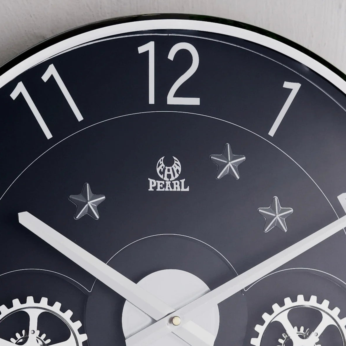 15-Inch Executive Gear Wall Clock – Chrome Finish