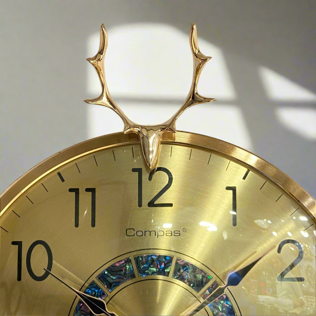 COMPAS MARKHOR|14 Inch| Silent Sweep| Pendulum Wall Clock