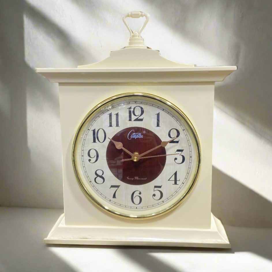 Imported Vintage style| Table & Wall use | Silent Sweep 14x12 Inch Clock