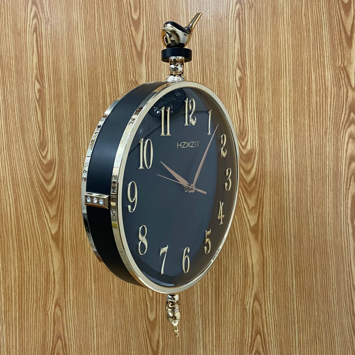 14-inch executive imported double side clock with metal ring
