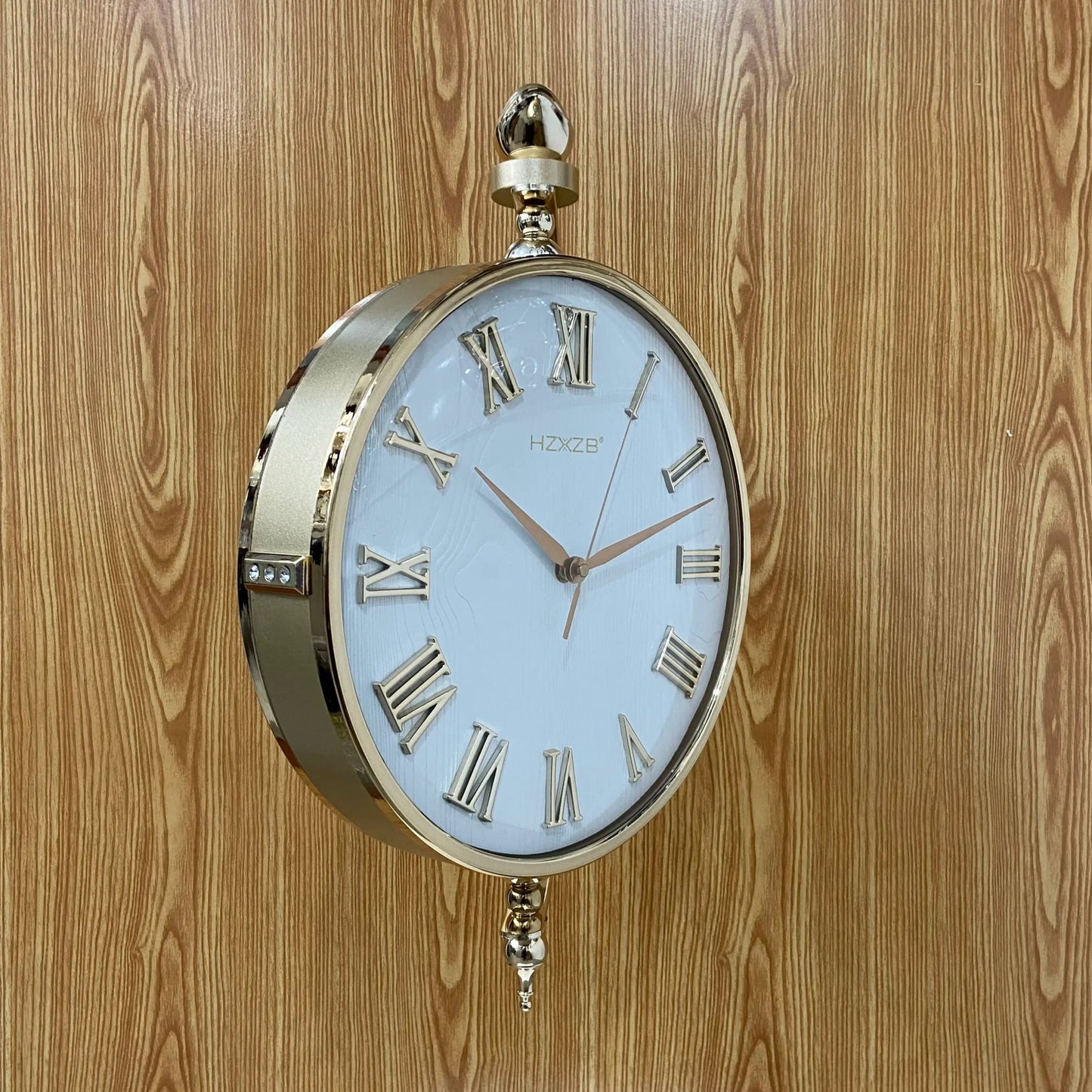 14-inch executive imported double side clock with metal ring