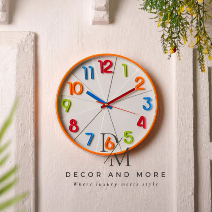 12-Inch Adorable Kids' Wall Clock In 3 Exciting Colors