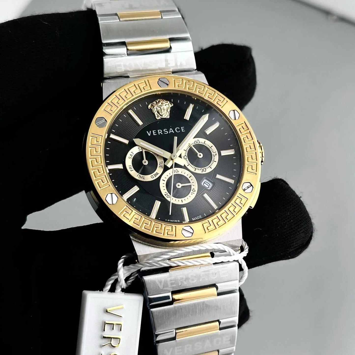 Luxury Men Watch Versace With Chronograph Dial