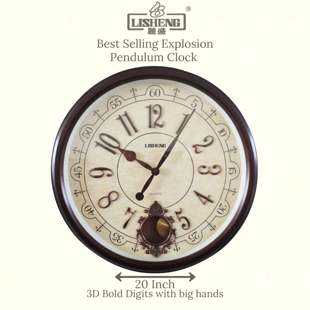 Original LISHENG 20-inch imported pendulum clock